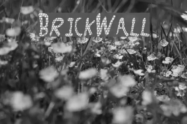 Brick_Wall Font examples