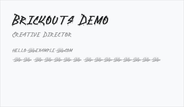 Brickouts Demo Business Card