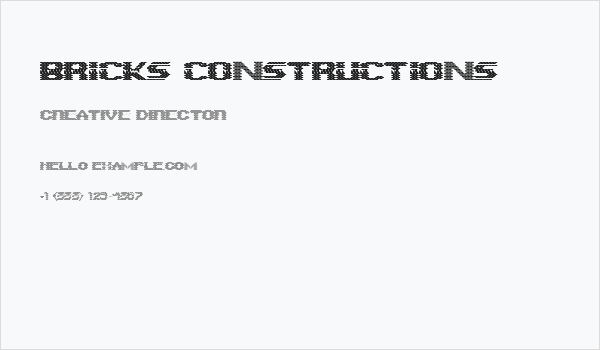 Bricks Constructions Business Card