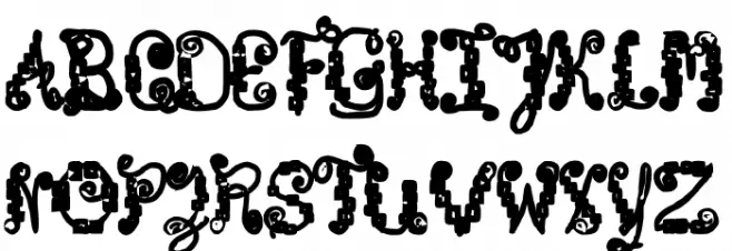 Bricks and Wires Bold Schriftart Groß