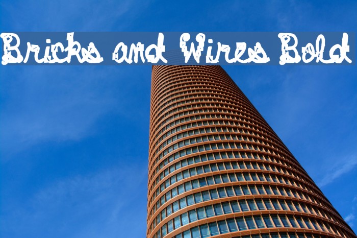 Bricks and Wires Bold Font examples
