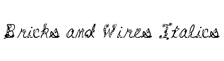 Bricks and Wires Italics Шрифта