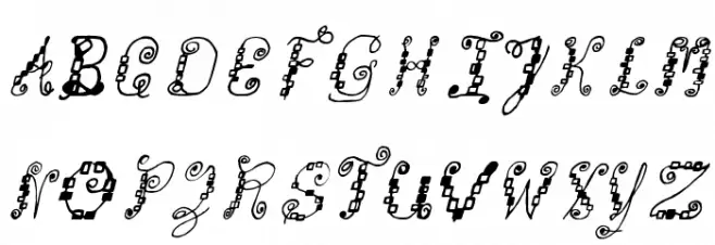 Bricks and Wires Italics Font Litere mari