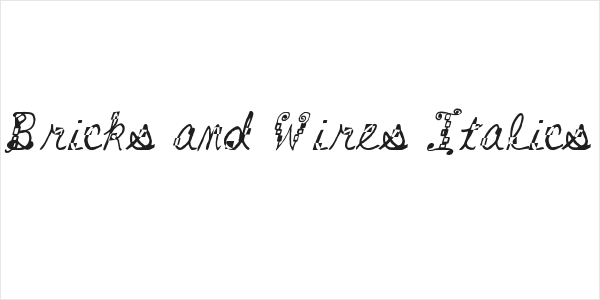 Bricks and Wires Italics Logo