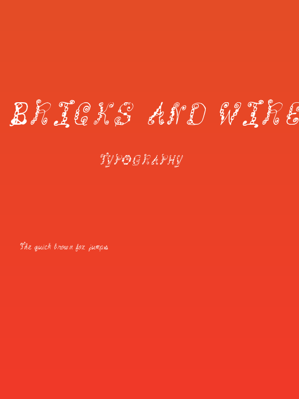 Bricks and Wires Italics Poster