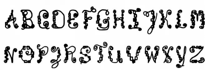 Bricks and Wires Small Caps Schriftart Groß