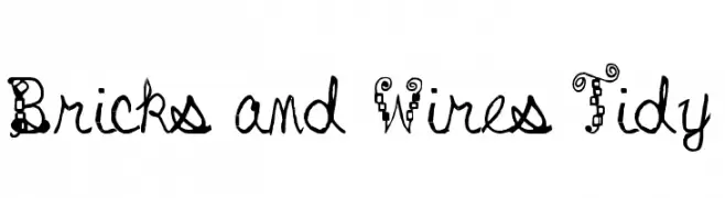Bricks and Wires Tidy  Frei Schriftart Herunterladen