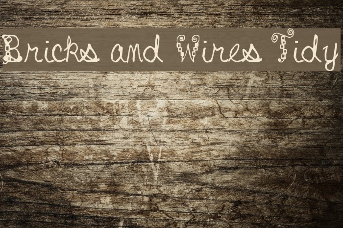 Bricks and Wires Tidy Font examples