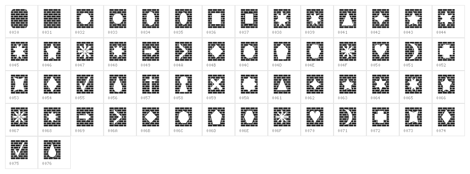 Bricks n Things Character Map