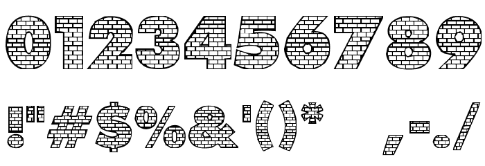 Bricks Font OTHER CHARS