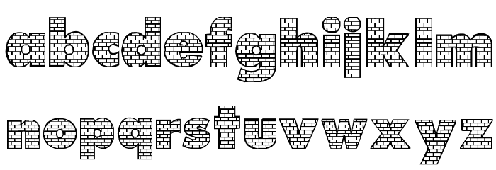 Bricks Font LOWERCASE