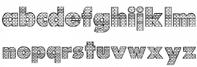 Bricks フォント 小文字