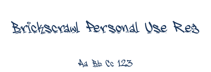 Brickscrawl Personal Use Reg Font Preview