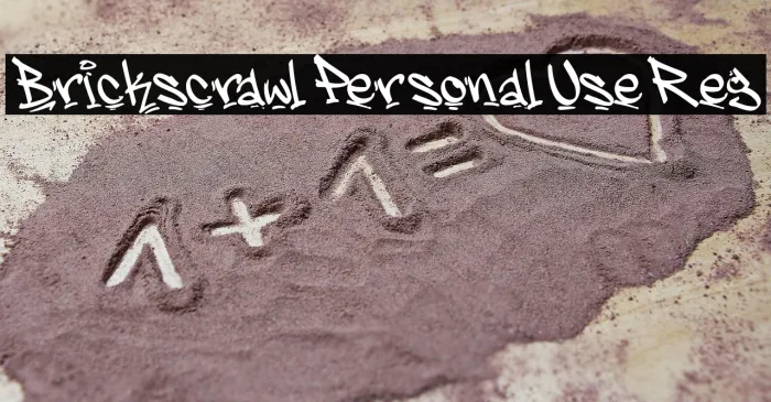 Brickscrawl Personal Use Reg Example 2