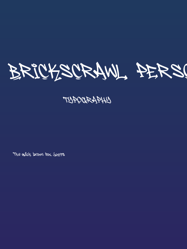 Brickscrawl Personal Use Reg Poster