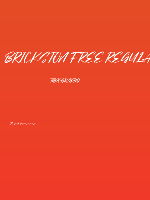 Brickston Free Regular Poster