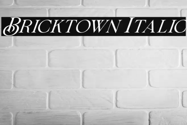 Bricktown Italic Font examples