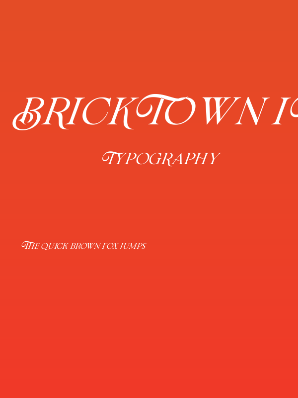 Bricktown Italic Poster