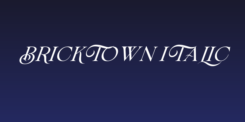 Bricktown Italic Social Header