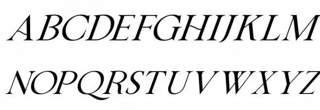 Bricktown Italic फ़ॉन्ट लोअरकेस