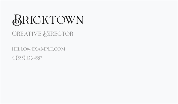 Bricktown Business Card
