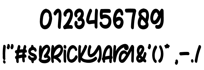 Brickyard Font OTHER CHARS