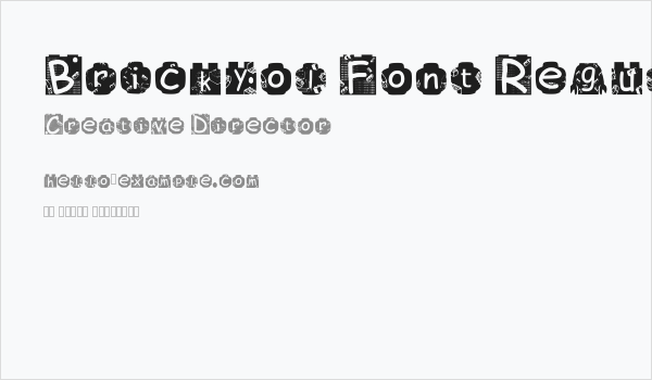 Brickyol Font Regular Business Card