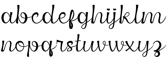 Bridal Parties Demo Font LOWERCASE