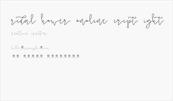 Bridal Shower Monoline Script Light Business Card