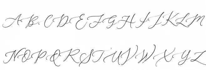 BridalRoutine-Regular 字体 大写