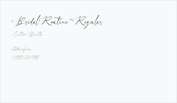 BridalRoutine-Regular Business Card