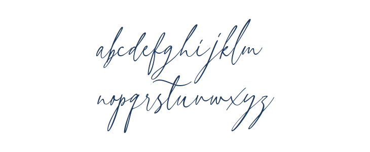 BridalRoutine-Regular Lowercase