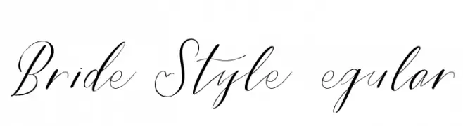 Bride Style DEMO Regular  Frei Schriftart Herunterladen