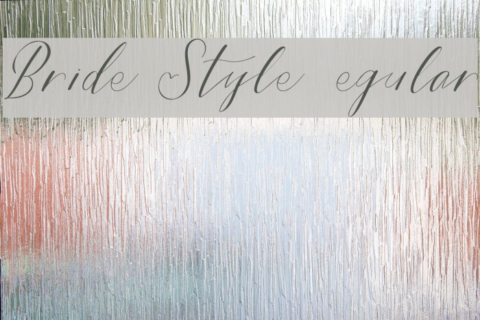 Bride Style DEMO Regular Font examples