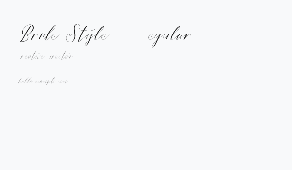 Bride Style DEMO Regular Business Card