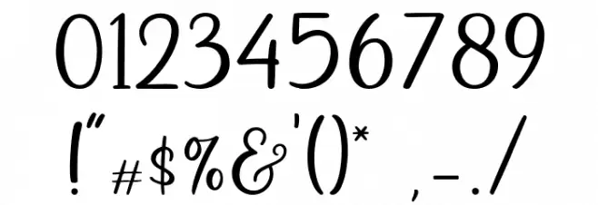 Bride Font OTHER CHARS