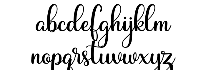 Bride Font LOWERCASE