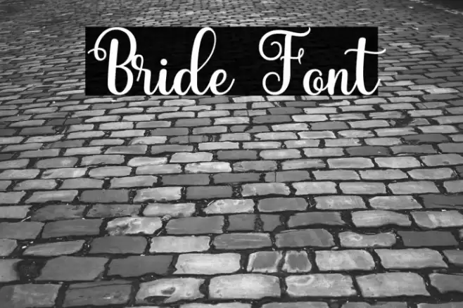 Bride Font examples