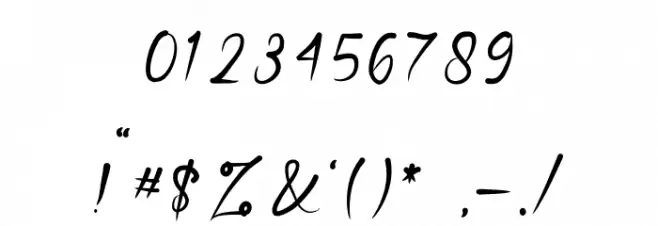 Bridesmaid Font OTHER CHARS