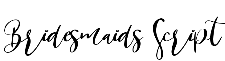 Bridesmaids Script  les polices de caractères gratuit tlcharger