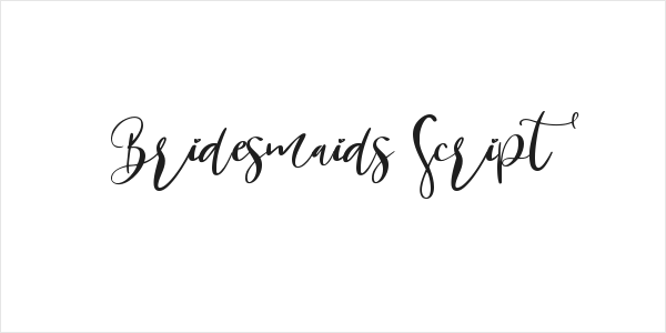 Bridesmaids Script Logo