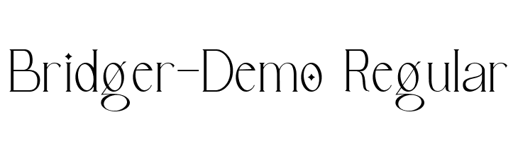 Bridger-Demo Regular  font caratteri gratis