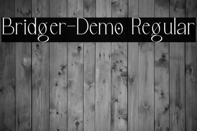 Bridger-Demo Regular Font examples
