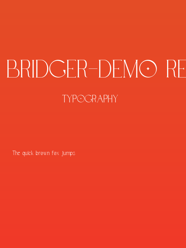 Bridger-Demo Regular Poster