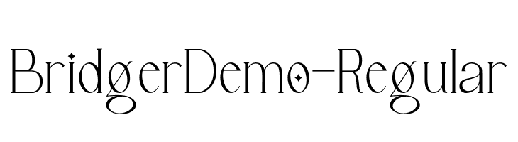 BridgerDemo-Regular  免费字体下载
