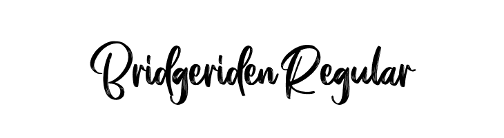 Bridgeriden Regular  Скачать бесплатные шрифты