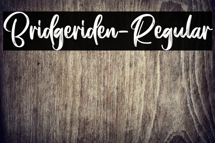 Bridgeriden-Regular Example 3