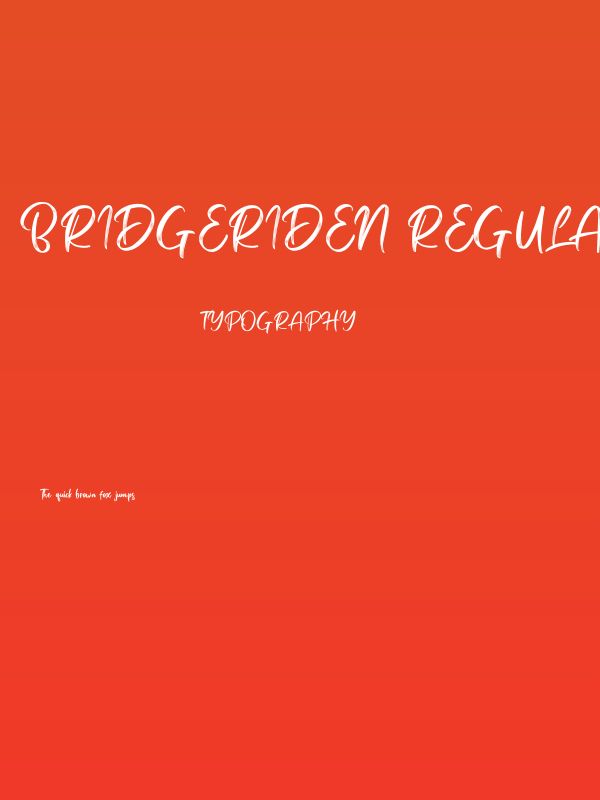 Bridgeriden Regular Poster
