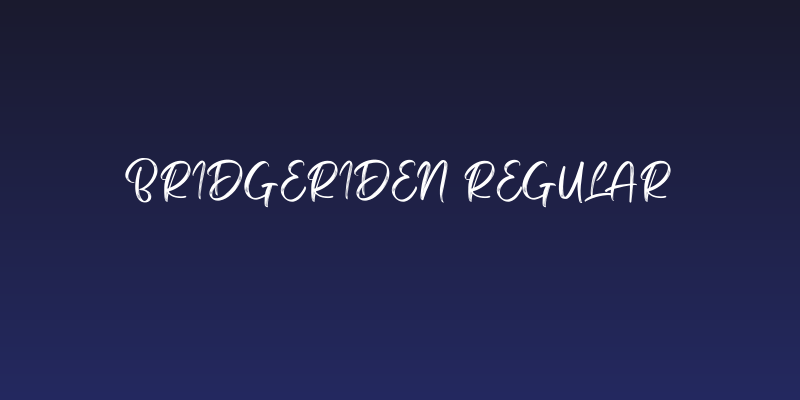 Bridgeriden Regular Social Header