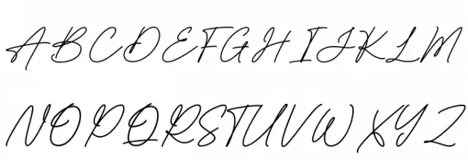 Bridget Lily फ़ॉन्ट अपरकेस